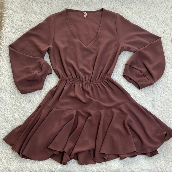 Tyche Purple Dress Fit and Flare Long-sleeve Womens Size Small Casual Fall - Picture 8 of 12